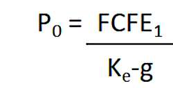 Discounted Free Cash Flow to Equity with constant growth rate